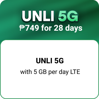 UNLI 5G w/ 5 GB/day 749